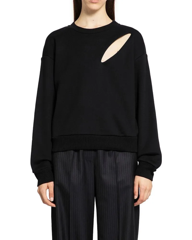 Alexander McQueen Women's Black Cotton Sweatshirt Clothing Black
