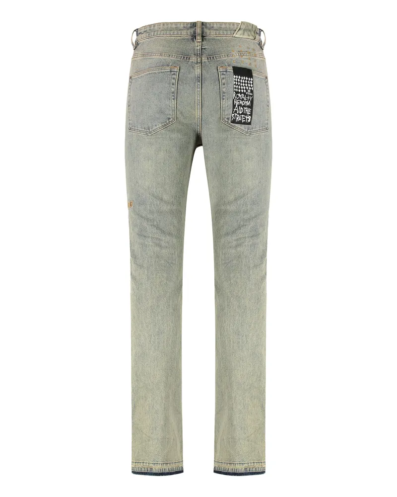 ksubi Men's 5-Pocket Skinny Jeans Denim Cotton Gray