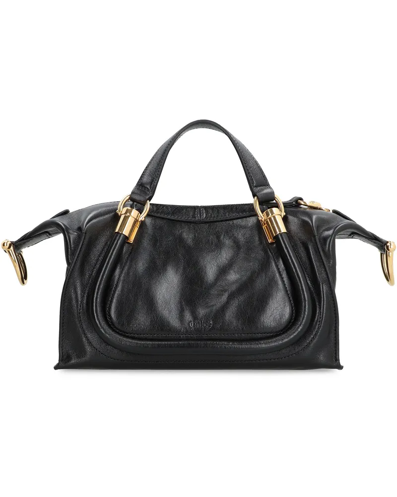 Chloé Women's Paraty 24 Piccola Leather Shoulder Bag Black Calf Handbags Hand Black