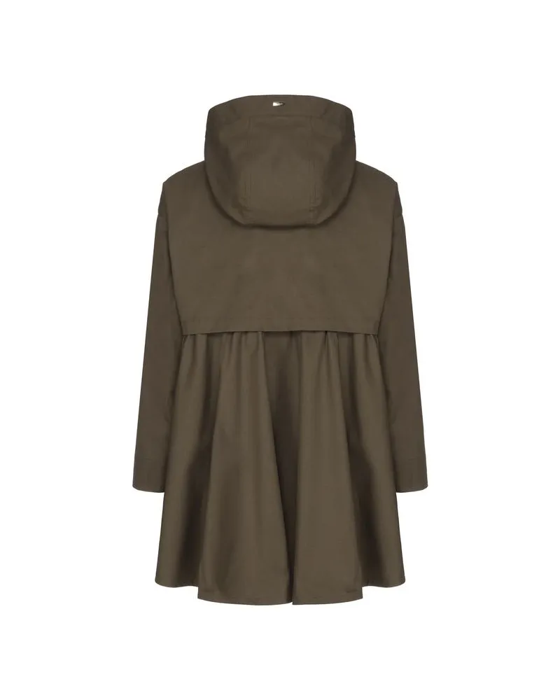 Herno Women Bicolor Cotton Coat Clothing Brown