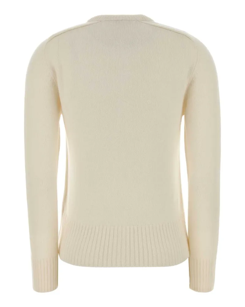 Carven 6261k21068 N002 Ecru Exterior: Cashmere Maglieria Sweater Beige