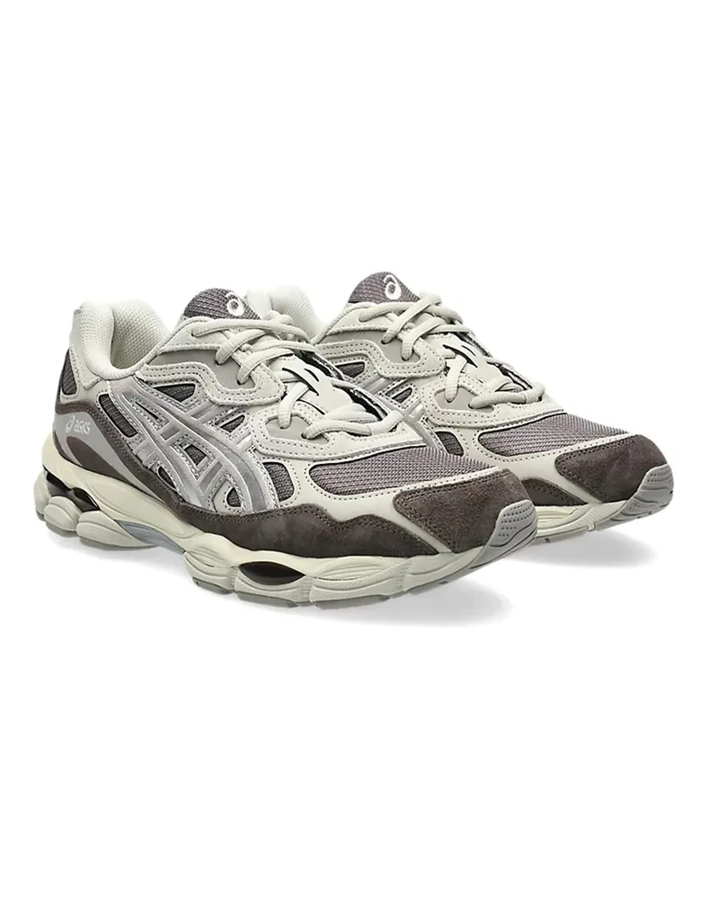 Asics Unisex Sneakers Gel-Nyc Cocoa Powder-Pure Silver Main: Leather - Sole: Rubber Trainers Powder/pure Gray