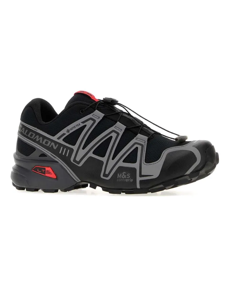 Salomon Unisex Multicolor Rubber And Mesh Speedcross 3 Sneakers Black-Asphalt-Flame Scarlet Black/asphalt/flame Black