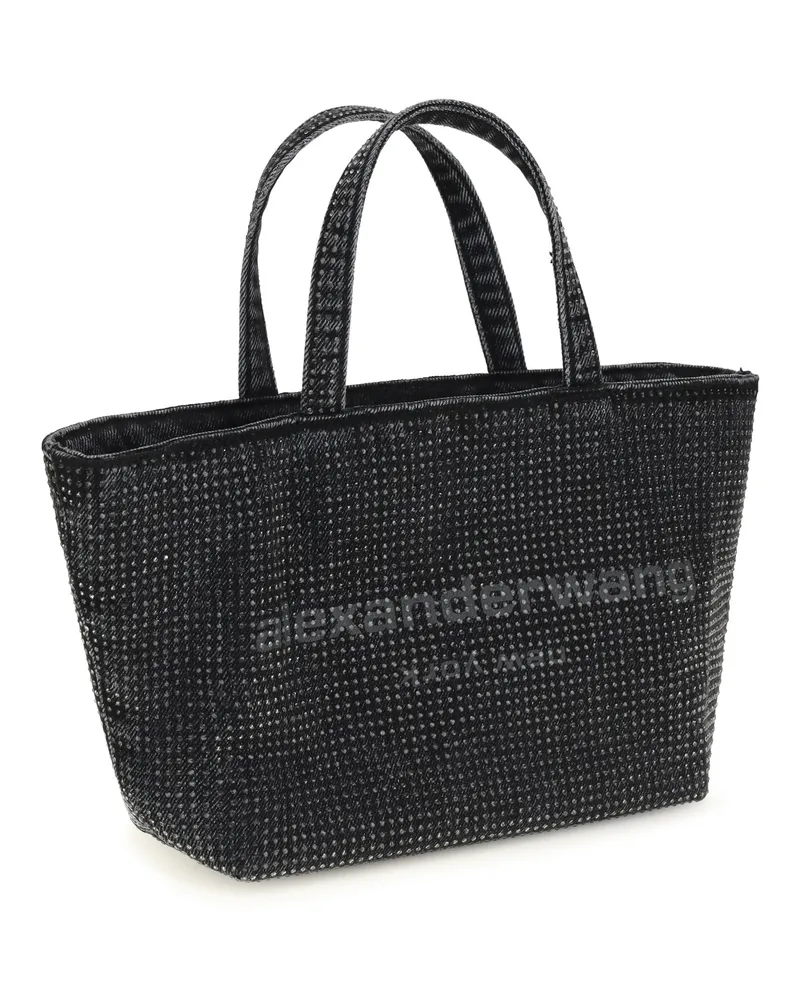 Alexander Wang Women's Tote Bag Punch Small Grey Aged Cotton Shoulder Gray