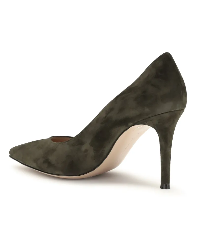 Gianvito Rossi Suede Stiletto Pumps — Green Green
