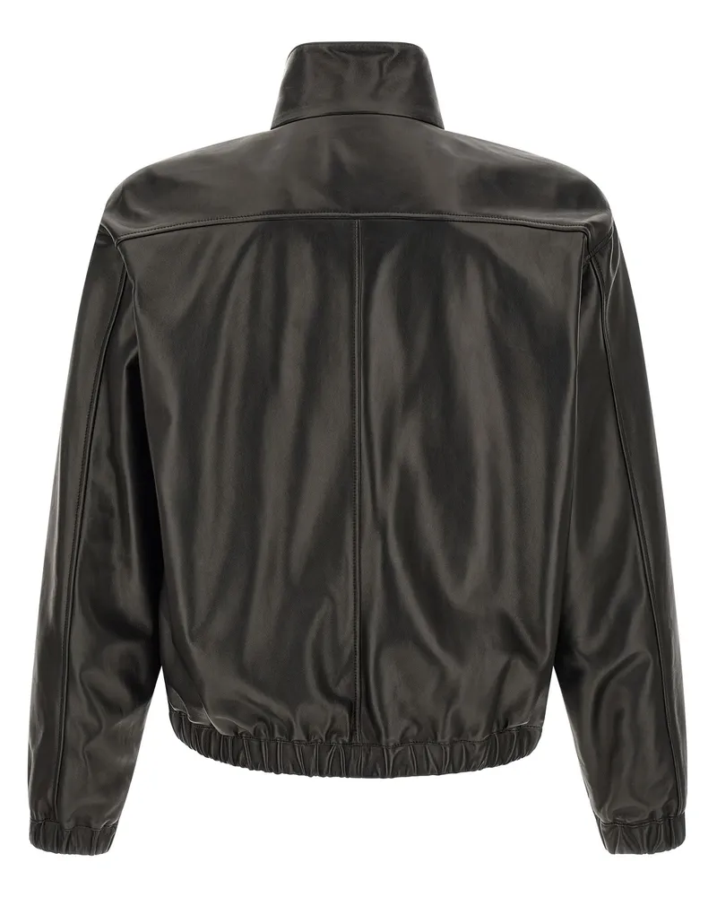 Saint Laurent Men's Black Lamb Leather Jacket Clothing Black