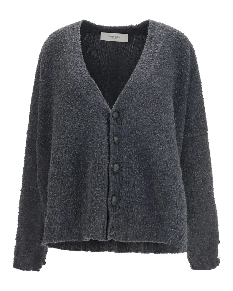 Golden Goose Fleece Wool Cardigan — Grey 