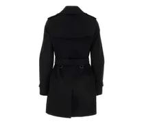 Women's Black Cotton Trench
