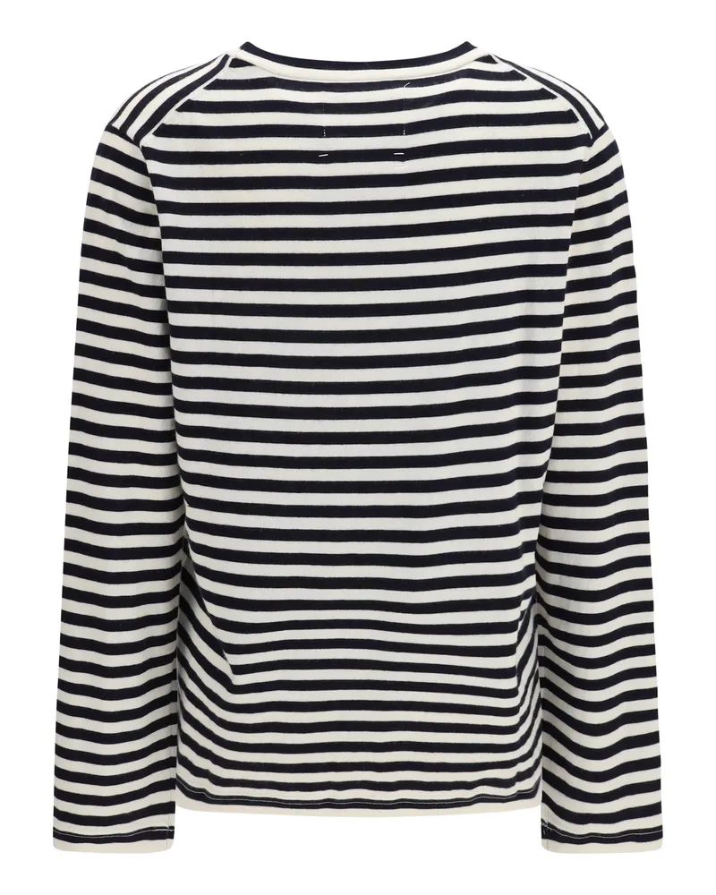 extreme cashmere Women's N°500 Jones Cotton And Cashmere Sweater Breton Cotton; Kashmir-Capra Hircus Kashmir/capra Navy