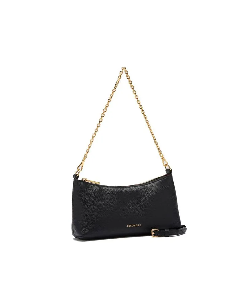 Coccinelle Women's Shoulder Bag Black Cowhide Shoulder-bags Black