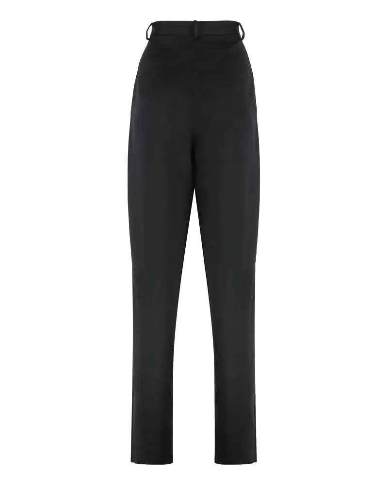 Magda Butrym Women's Wool Trousers Black Tapered Black