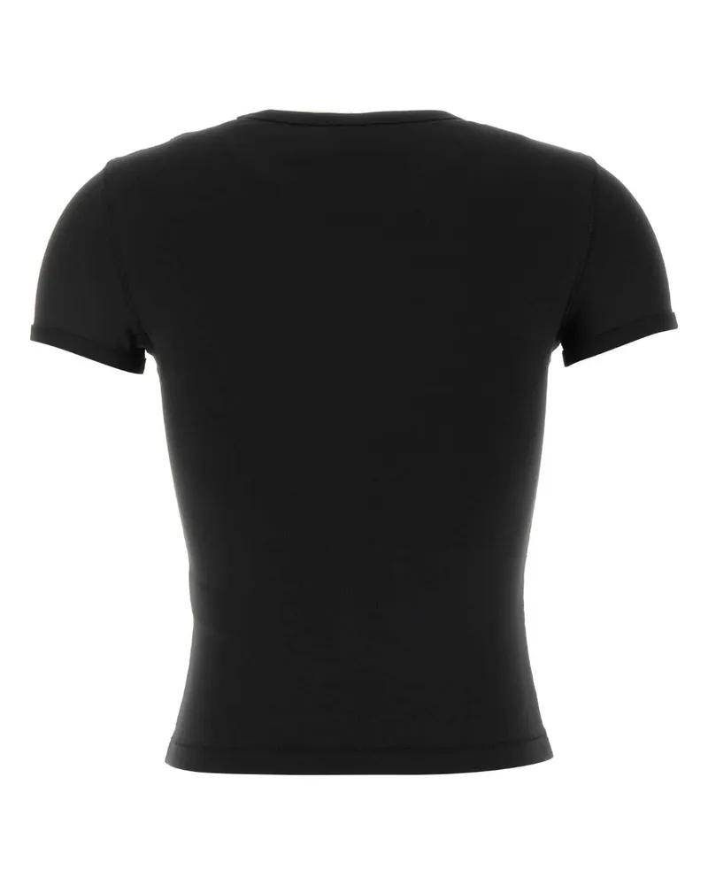 Diesel Women's Stretch Cotton T-Shirt Black Elastane Black
