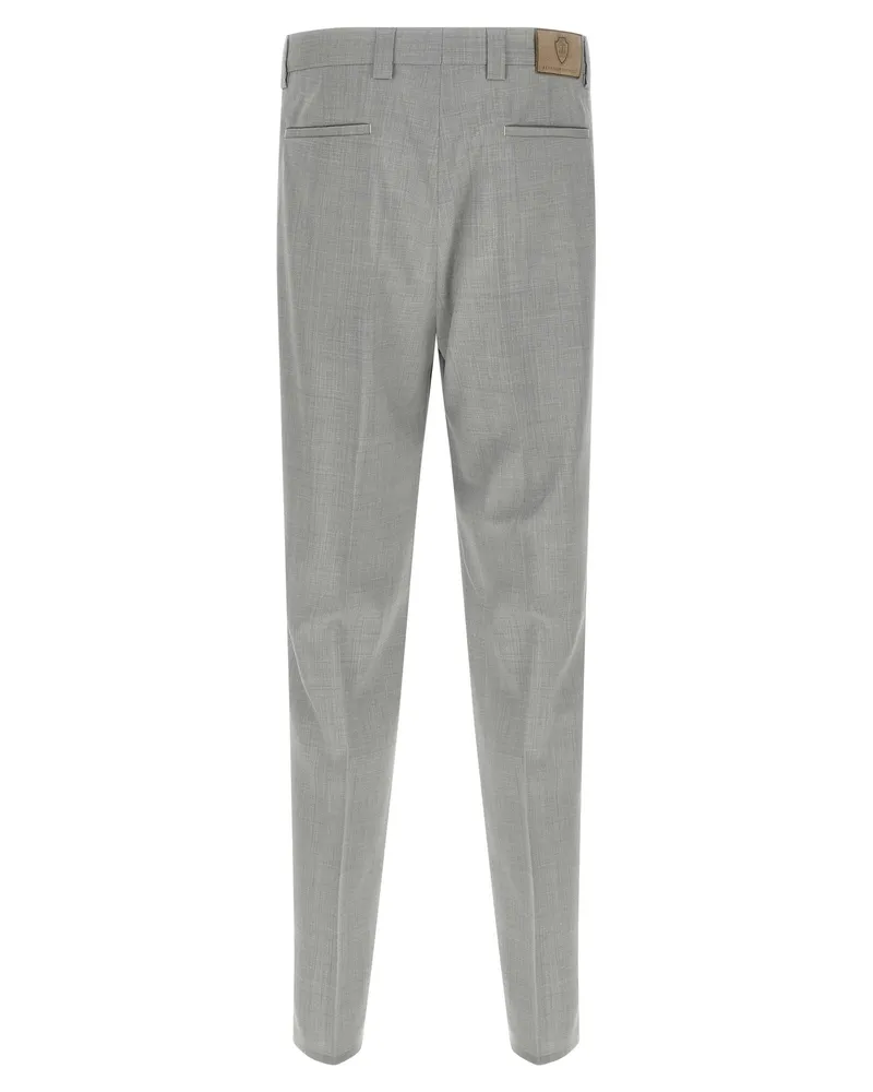 Brunello Cucinelli Virgin Wool Mélange Trousers — grey Grey
