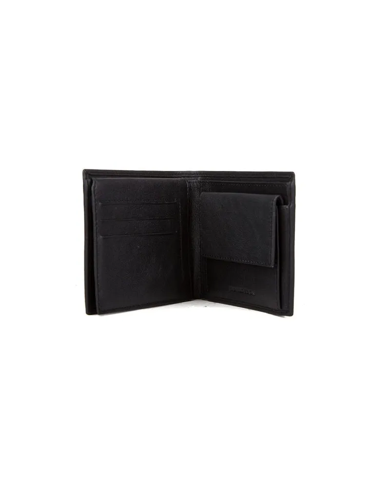 MOMO DESIGN Men's Wallet Black Leather Bags Black