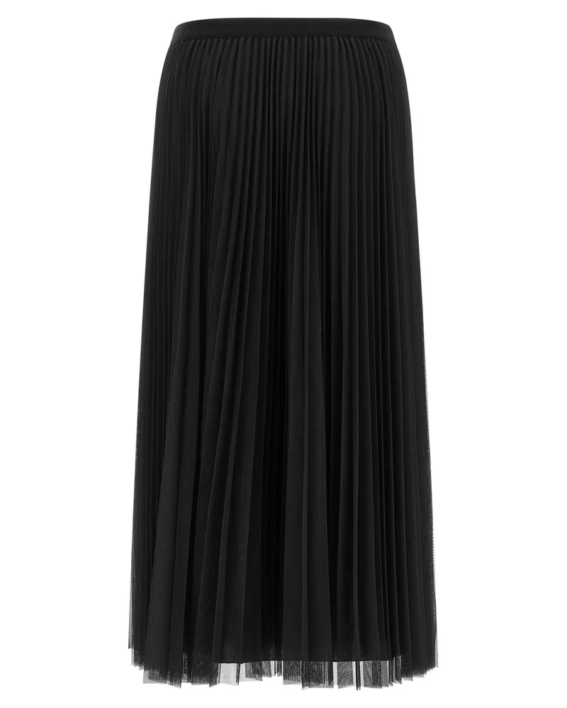 Fabiana Filippi Tulle Pleated Skirt — Black Black