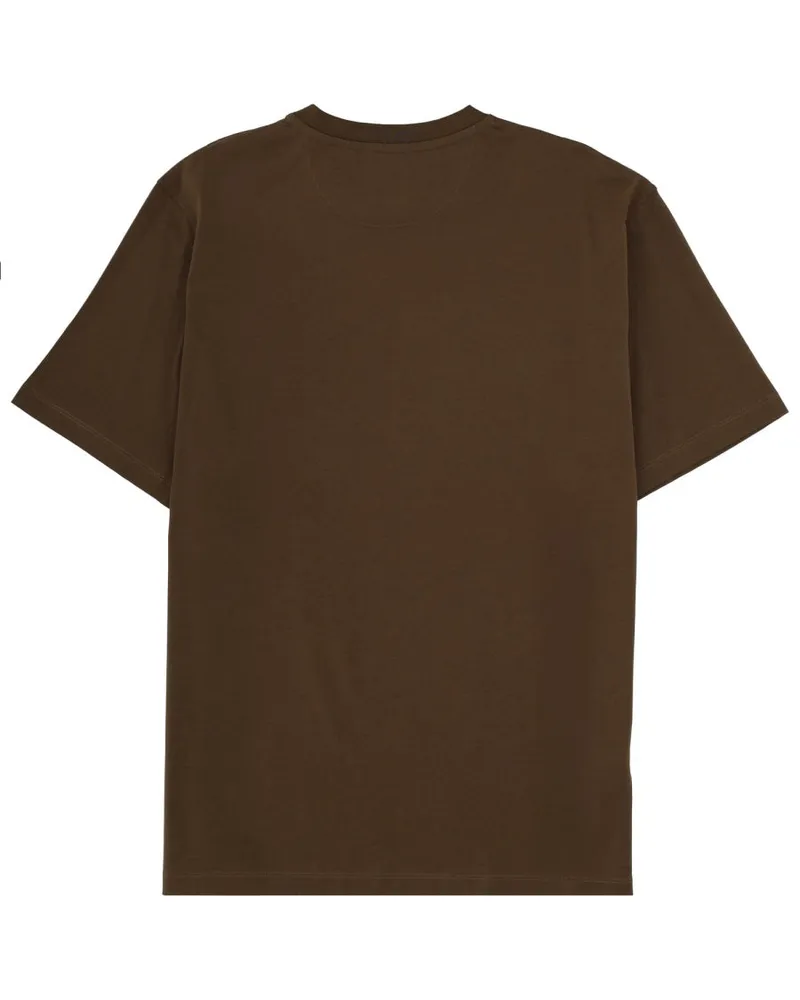 Paul Smith Logo Organic Cotton T-Shirt — Brown Brown