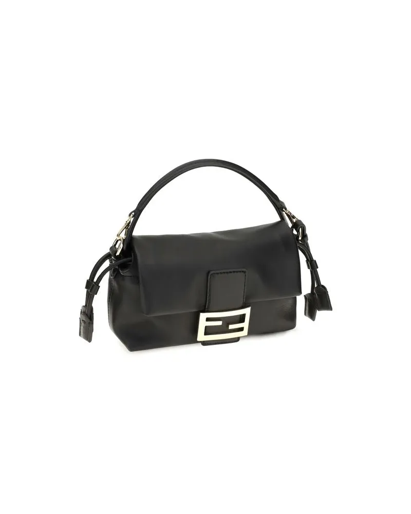 Fendi Women's Black Lamb Ovis Aries Shoulder Bag Black