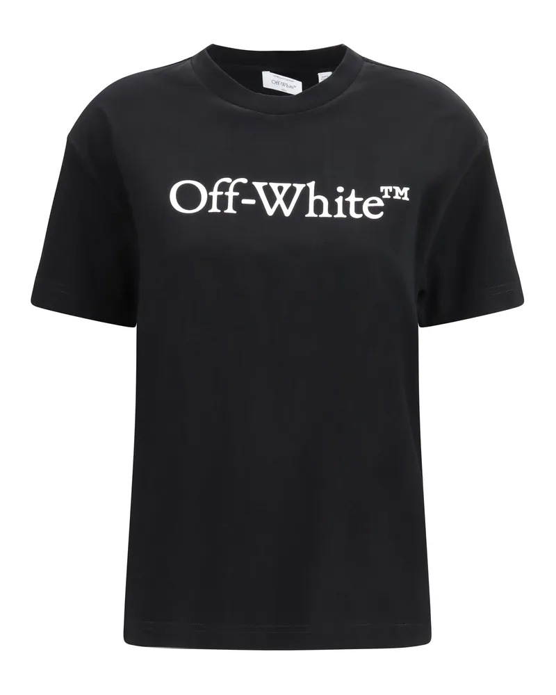 OFF-WHITE Women's T-Shirt Bookish Black-White Cotton T-Shirts & Jerseys Black/white Black