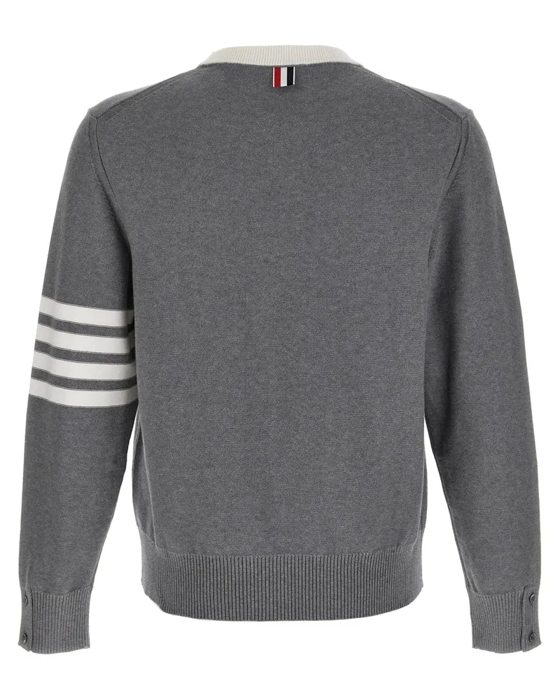 Thom Browne Men's Gray Cotton Cardigan Clothing Gray