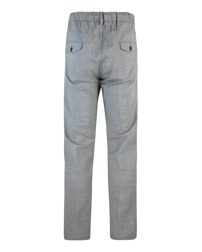 Eleventy Men's Jogger Trousers Light Grey Melange Wool Gray