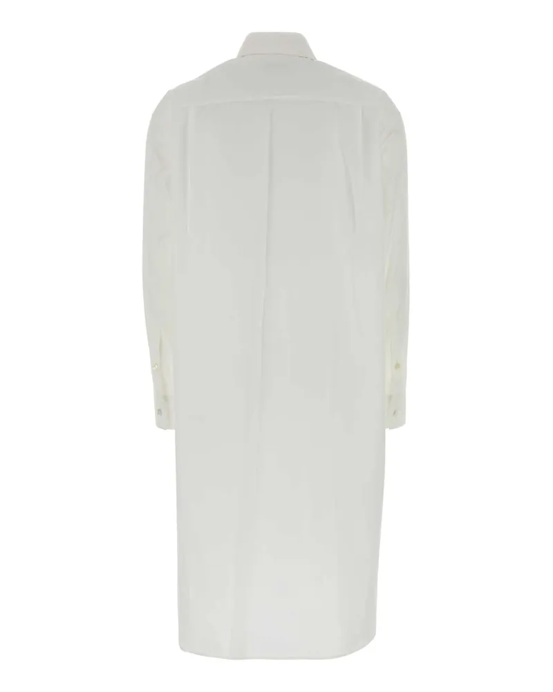 Jil Sander Women's White Poplin Shirt Dress Optic Exterior: Cotton Abiti White
