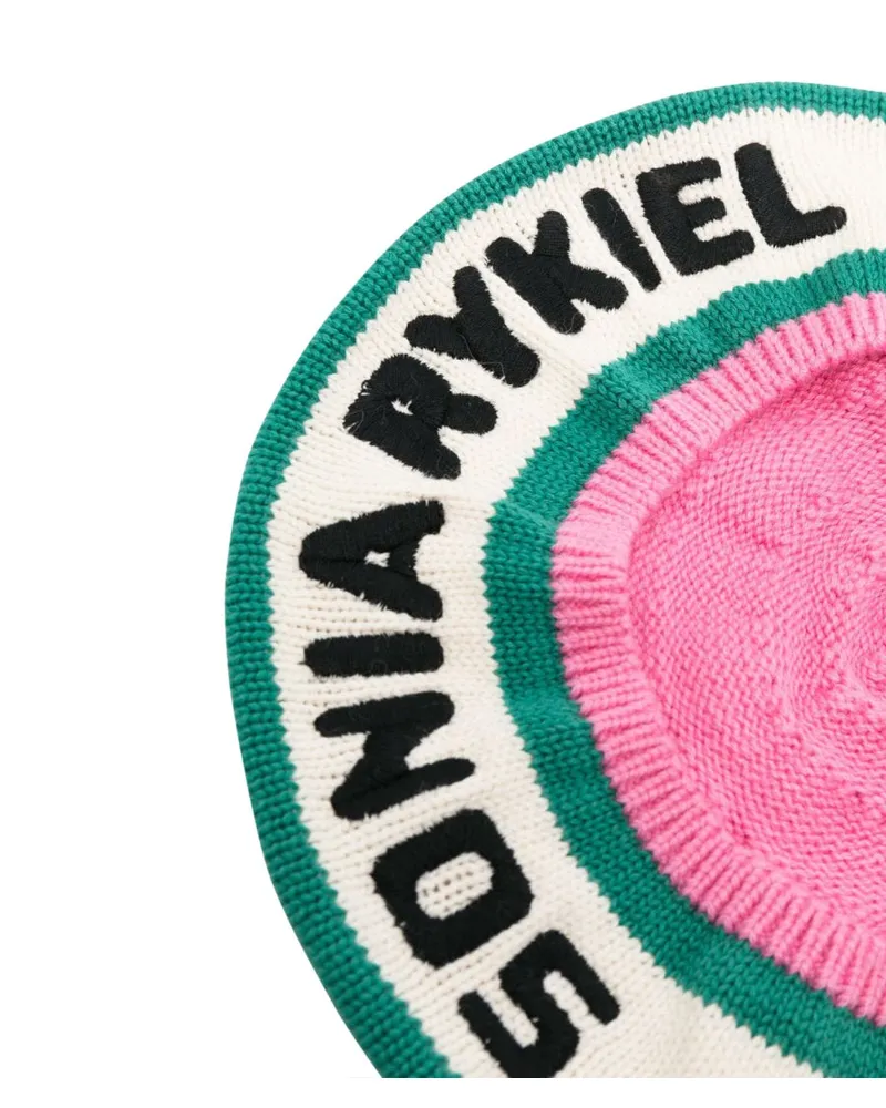 Sonia Rykiel A11004K_44G Logo Cotton-Wool Blend Cap — Multicolor Multicolor