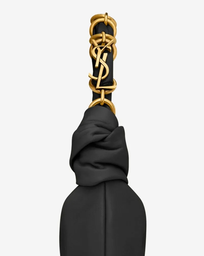 Saint Laurent Women's Hobo Bag Amalia Leather Black Shoulder Black