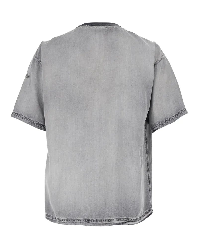 Diesel Lyocell Tech Fabric T-Shirt — Gray Gray
