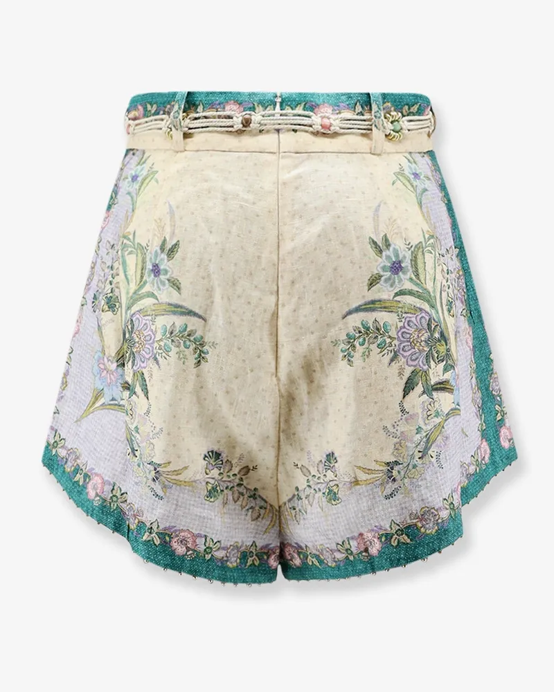 Zimmermann Women's Shorts Indra Multicolour Linen Multicolor