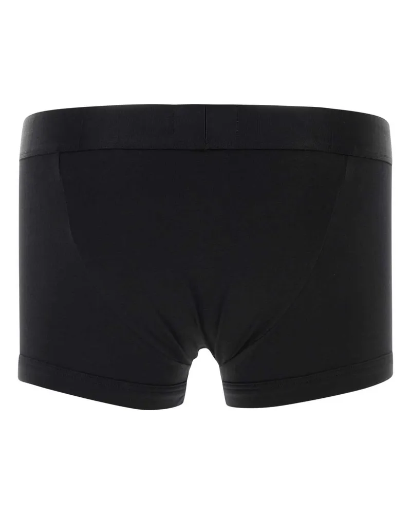 Emporio Armani Men Black Stretch Cotton Boxer Exterior: Elastane Intimo Black