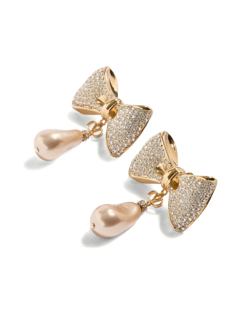 Valentino Garavani Baroque Pearl Drop Earrings — Gold Gold