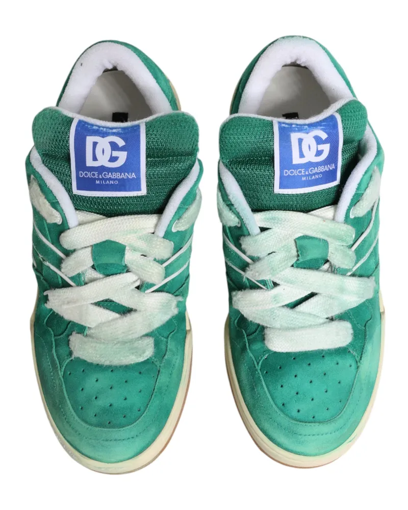 Dolce & Gabbana Men's Sneaker Green Leather Green
