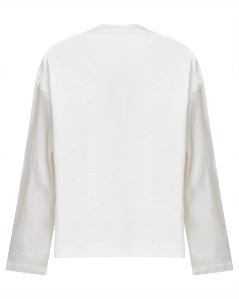 Jil Sander Men's T-Shirt Cotton Jersey Porcelain White T-Shirts And Polos White