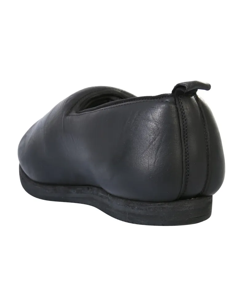 GUIDI Kangaroo Leather Slip-On Sneaker — Black Black