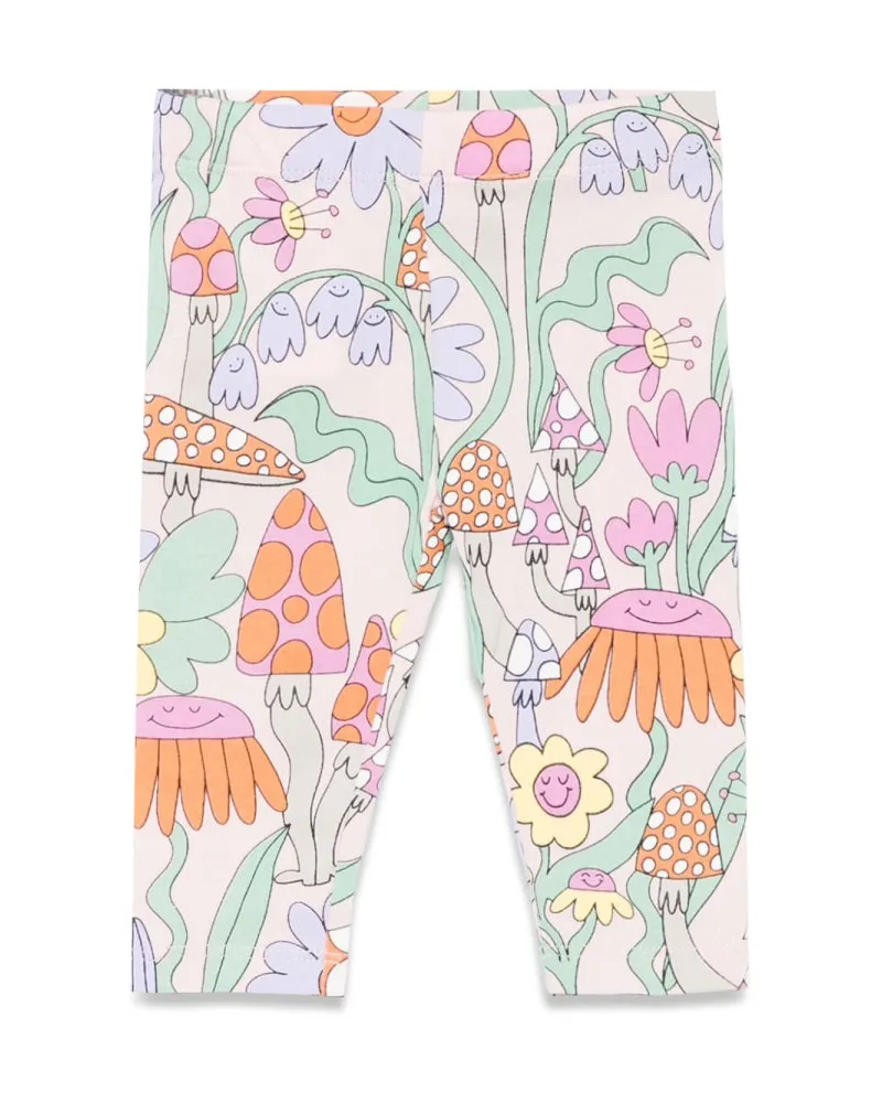 Stella McCartney All-Over Print Cotton Leggings — Multicolor Multicolor