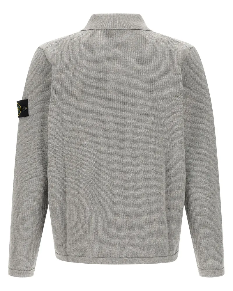 Stone Island Men's Gray Cotton Polo Shirt Gray