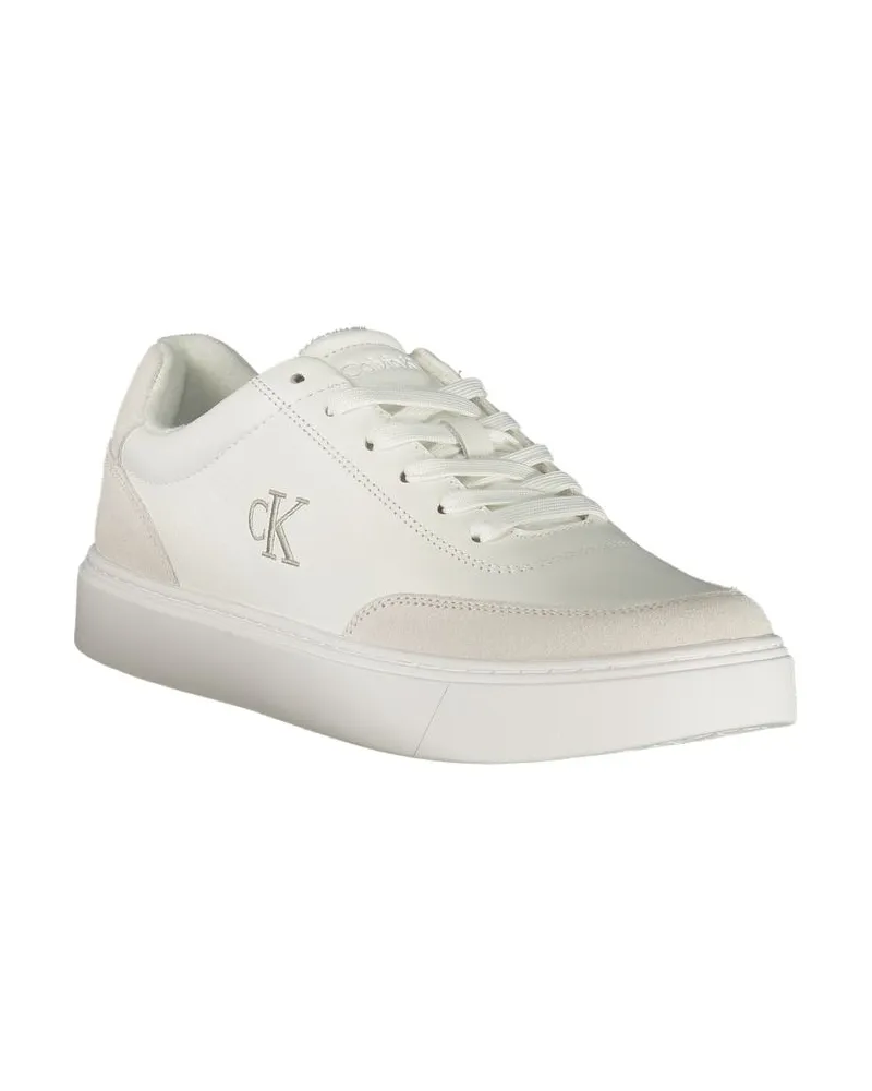 Calvin Klein Logo-Embroidered Sneaker — White White