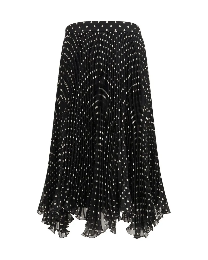 Valentino Garavani Women's Black Silk Skirt Black