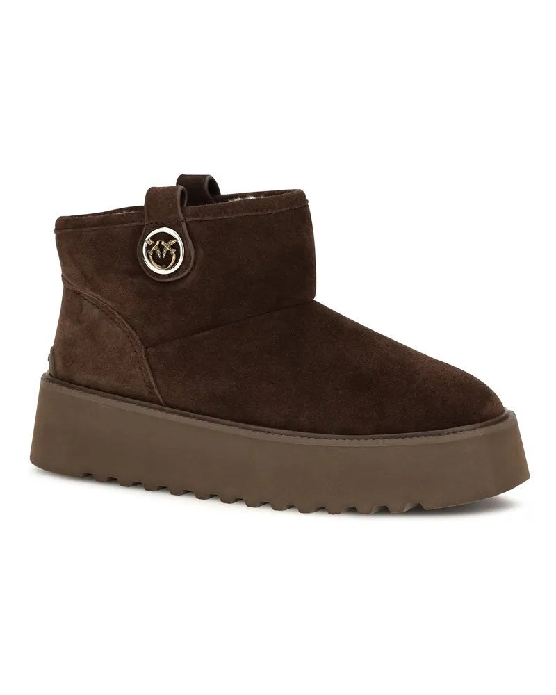 Pinko Women's Martina 08 Suede Boots Moro Brown