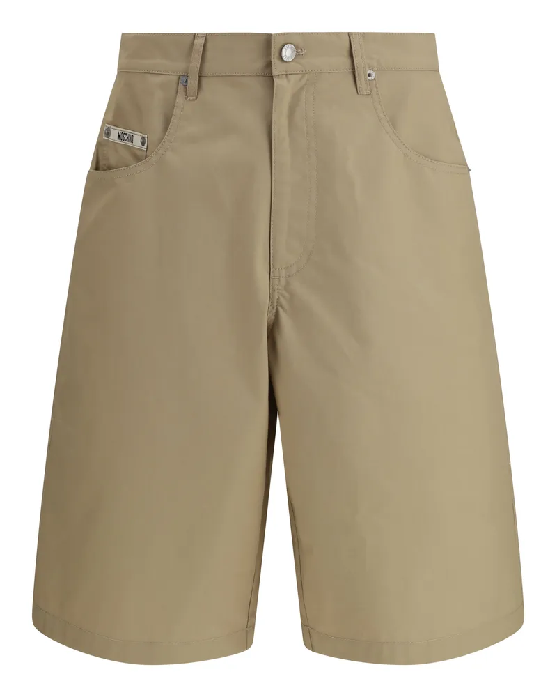 Moschino Men's Long Bermuda Shorts Cotton Brown Brown