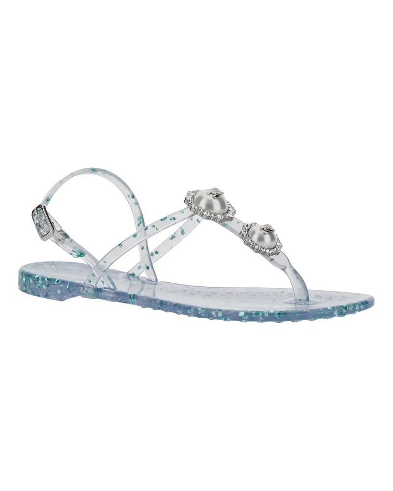 Casadei Women's Sandal With Crystal Decoration Multicolour Pvc Multicolor