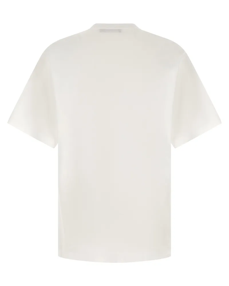 Dolce & Gabbana Logo-Embroidered Cotton T-Shirt — White White