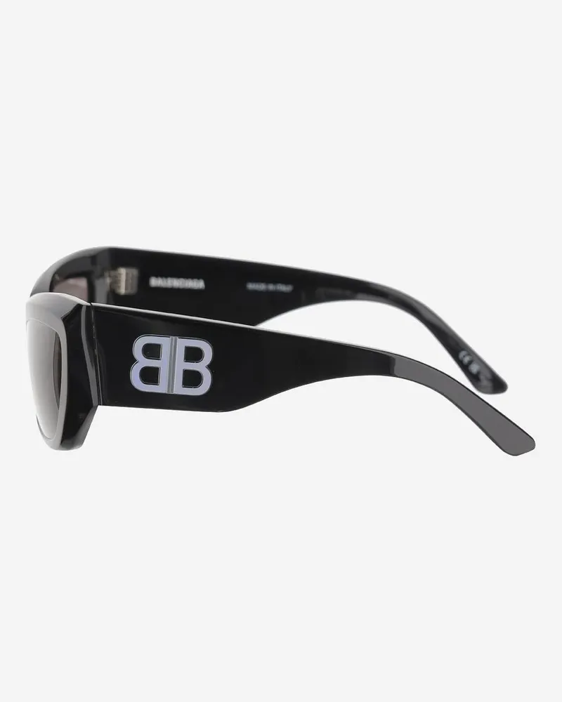 Balenciaga 830321 Geometric Acetate Sunglasses — Black Black
