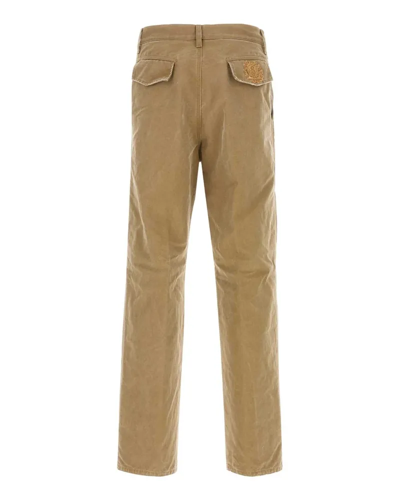 Burberry Men's Camel Denim Jeans Walrus Exterior: Cotton Pantaloni Beige