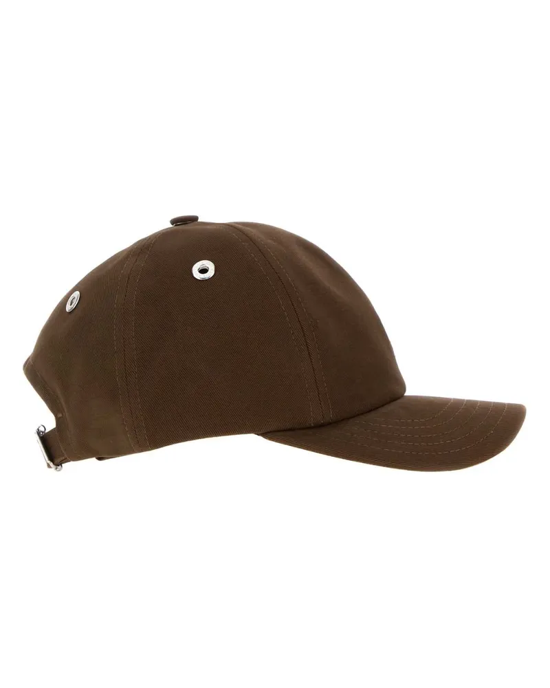 AMI Paris UCP265AW0041 Embroidered Logo Baseball Cap — Brown Brown