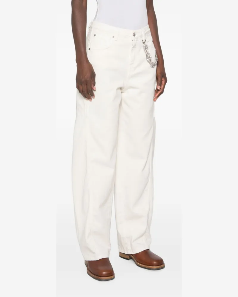 Ermanno Scervino Crystal-Embellished Trousers — white White