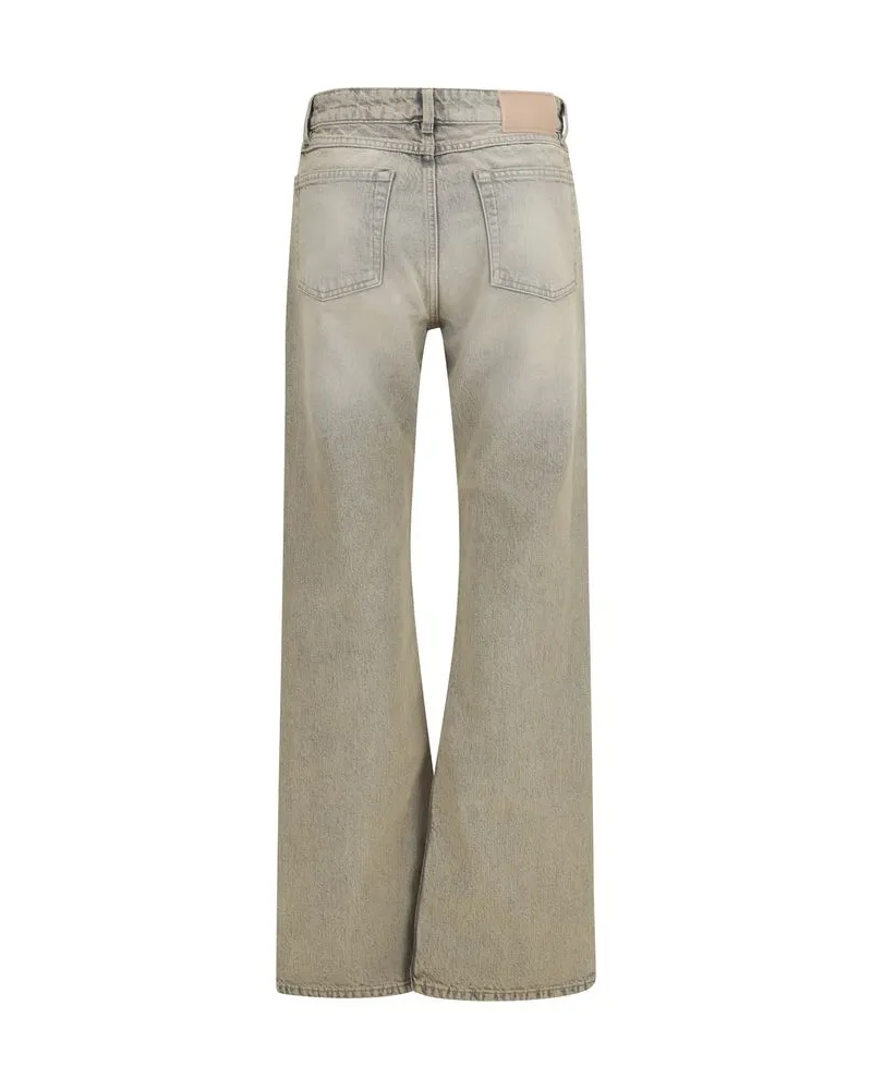 Our Legacy Women's Gray Cotton Straight-Leg Jeans Clothing Gray