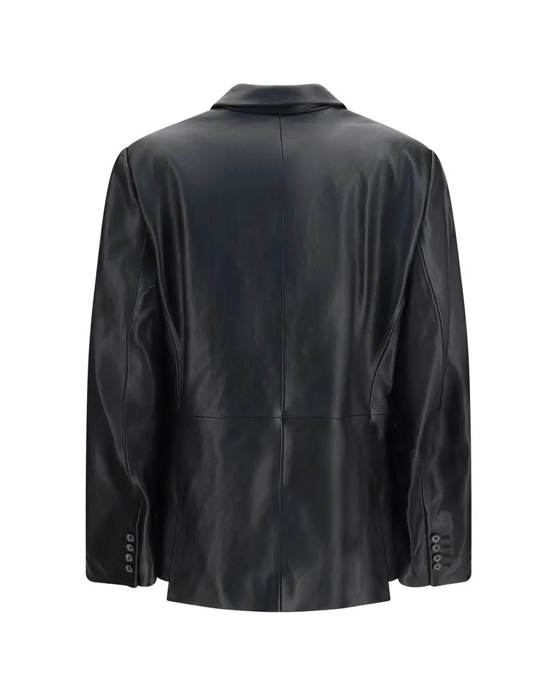 Magda Butrym Women's Black Lambskin Blazer Clothing Black