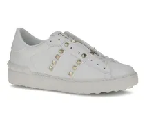 Women's White Calf Leather Bos Taurus Sneakers
