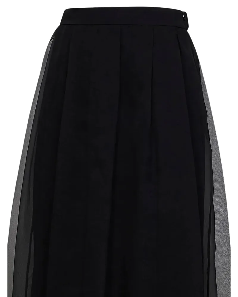 Brunello Cucinelli Layered Pleated Skirt — Black Black